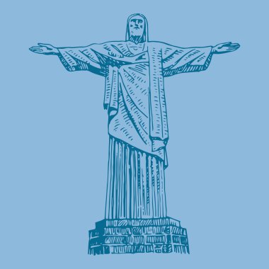 İsa'nın kurtarıcı heykeli, Rio de Janeiro, Brezilya. 