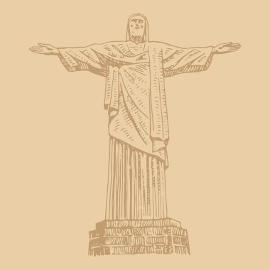 İsa'nın kurtarıcı heykeli, Rio de Janeiro, Brezilya. 