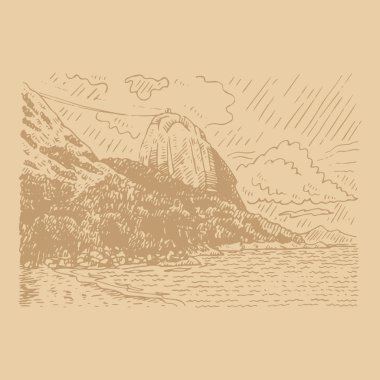 Sugar Loaf Dağı ve Rio de Janeiro, Brezilya için Guanabara Körfezi. 