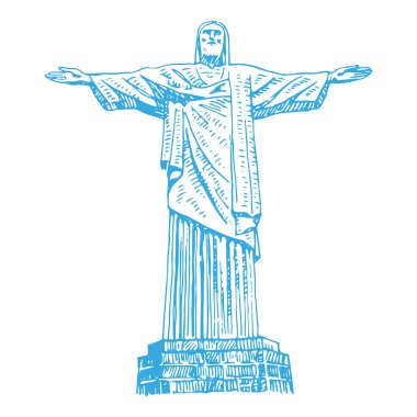 İsa'nın kurtarıcı heykeli, Rio de Janeiro, Brezilya. 