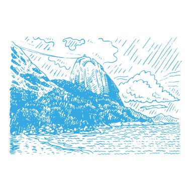Sugar Loaf Dağı ve Rio de Janeiro, Brezilya için Guanabara Körfezi. 