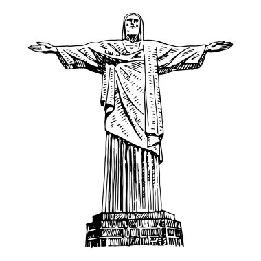 İsa'nın kurtarıcı heykeli, Rio de Janeiro, Brezilya. 
