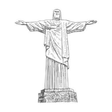 İsa'nın kurtarıcı heykeli, Rio de Janeiro, Brezilya. 