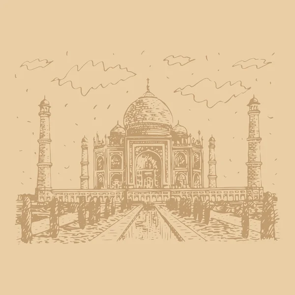 Тадж-маха, Агра, Індія . — стоковий вектор