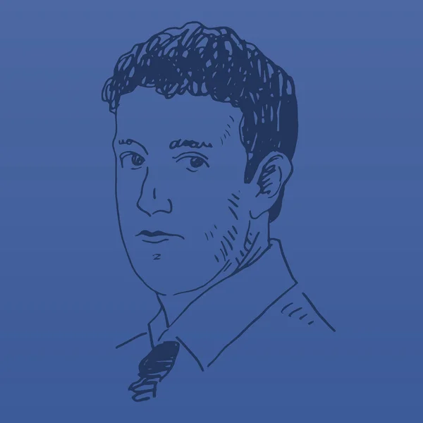 Retrato de Mark Zuckerberg . — Vector de stock