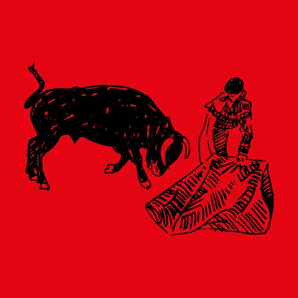 Corrida, bullfighting in Spain. — Stock Vector