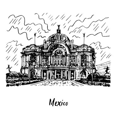 Mexico City'deki güzel sanatlar Sarayı. 
