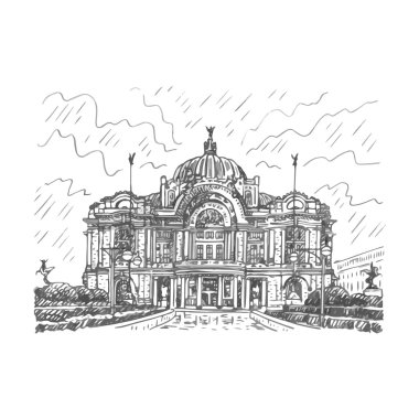Mexico City'deki güzel sanatlar Sarayı. 