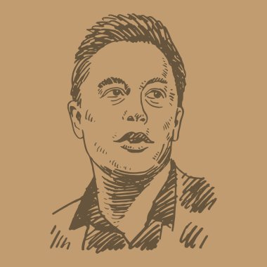 Elon Musk, business magnate and inventor.  clipart