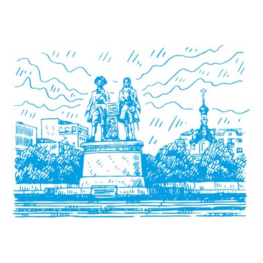 Görünüm emek Meydanı, Yekaterinburg, Rusya Federasyonu. 