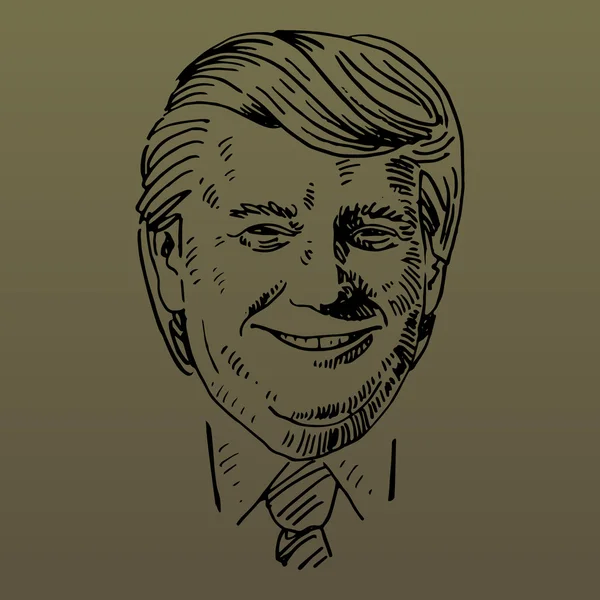 Donald Trump, candidato presidencial republicano . — Vector de stock