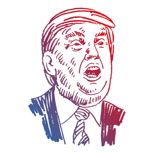 Donald Trump, candidato presidenziale repubblicano . — Vettoriale Stock