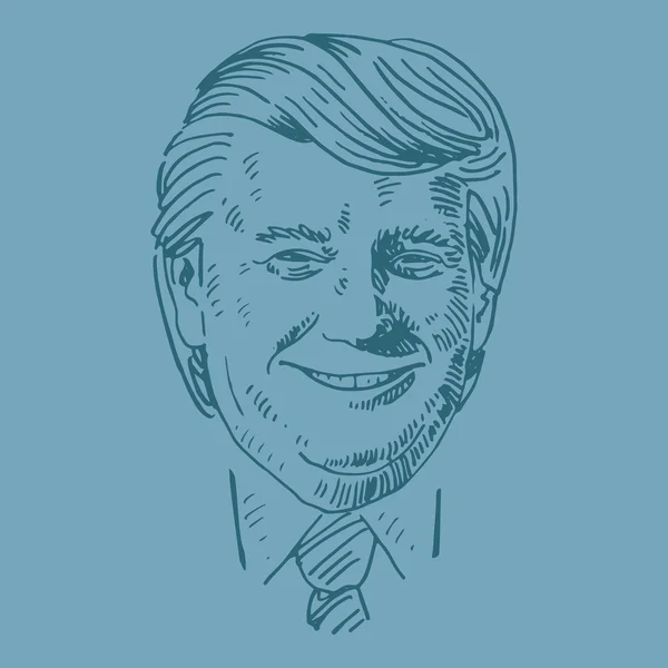 Donald Trump, candidato presidencial republicano . — Vector de stock