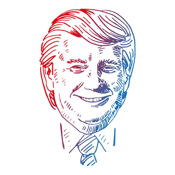 Donald Trump, candidato presidencial republicano . — Vector de stock