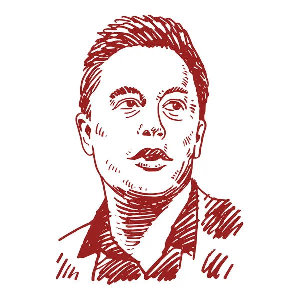 Elon Musk, CEO da Tesla Motors e SpaceX . —  Vetores de Stock