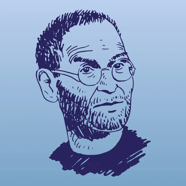 Portrait of Steve Jobs. — Stock Vector