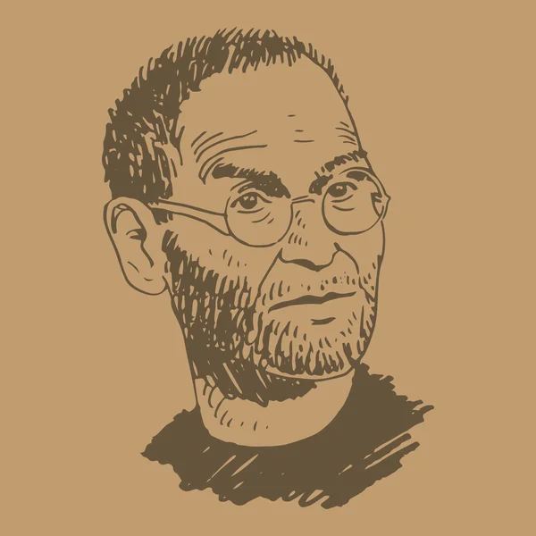 Retrato de Steve Jobs . — Vector de stock