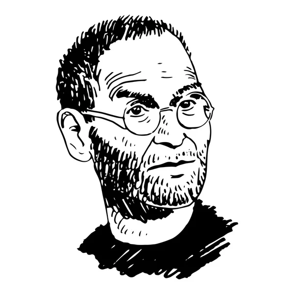 Portret van Steve Jobs. — Stockvector