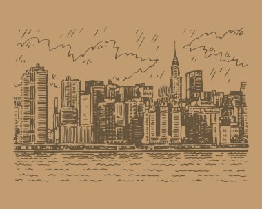 panoramik manhattan, new york, ABD.