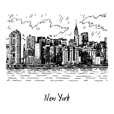 panoramik manhattan, new york, ABD.