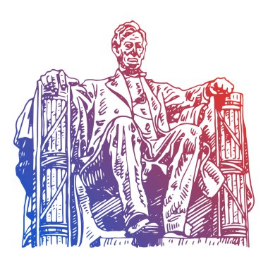 Abraham Lincoln, Lincoln Anıtı, Washington Dc, ABD heykeli.