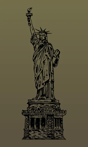 Statua della Libertà a New York, USA. — Vettoriale Stock