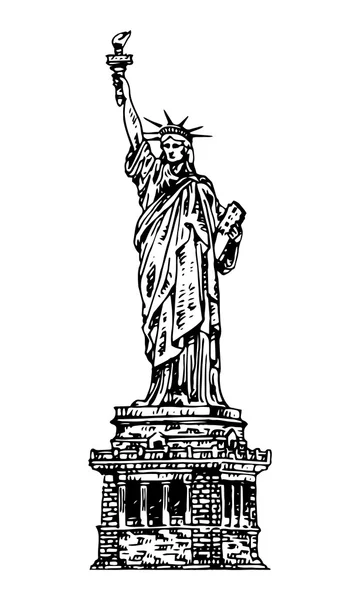 Estatua de la Libertad en Nueva York, EE.UU.. — Archivo Imágenes Vectoriales