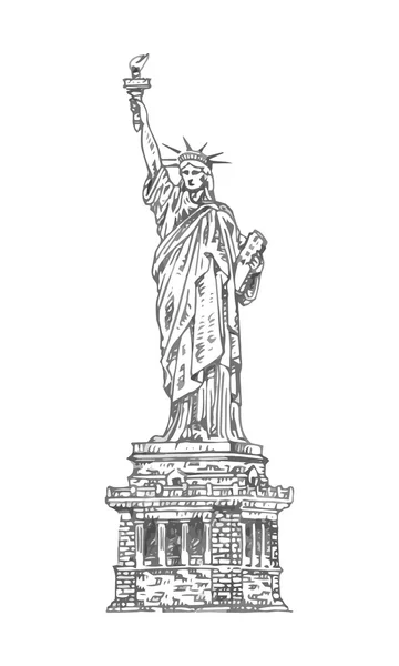 La Statue de la Liberté à New York, USA. — Image vectorielle