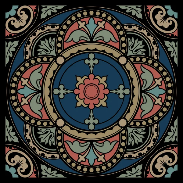 vitray. Dekoratif yuvarlak dantel, daire süsleme.