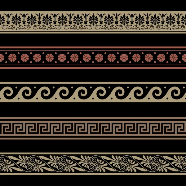 Grekiska gränsen ornament. sömlös dekoration mönster. — Stock vektor