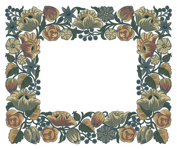 Quadro floral vetor —  Vetores de Stock