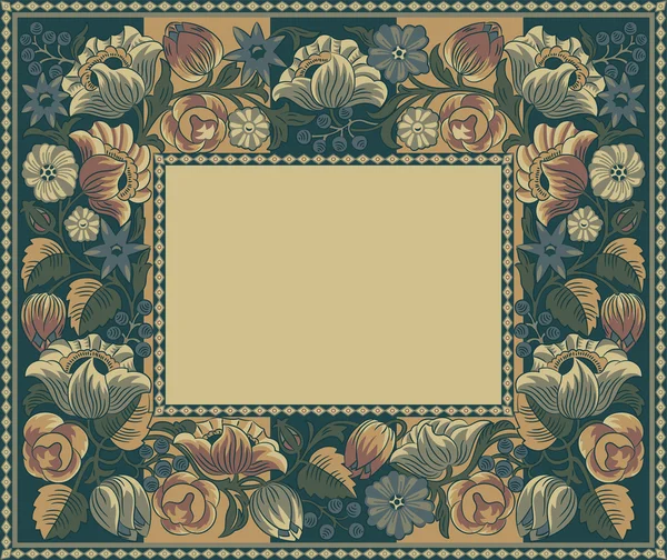 Vintage vector floral frame — Stock Vector