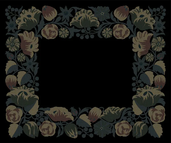 Quadro floral vetor — Vetor de Stock