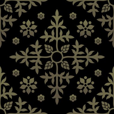 Altın seamless modeli.