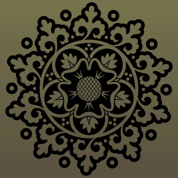 Patrón redondo ornamental . — Archivo Imágenes Vectoriales