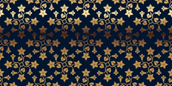 Vector card with gold floral pattern. — Stock vektor