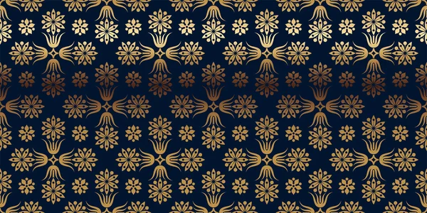 Vector card with gold floral pattern. — Stockový vektor