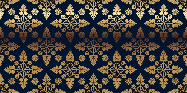 Vector card with gold floral pattern. — Stockový vektor