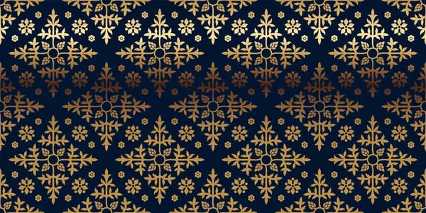 Vector card with gold floral pattern. — Stockový vektor