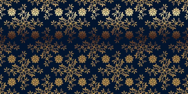 Vector card with gold floral pattern. — 图库矢量图片