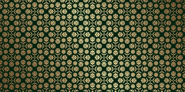 Green card with gold pattern. — ストックベクタ