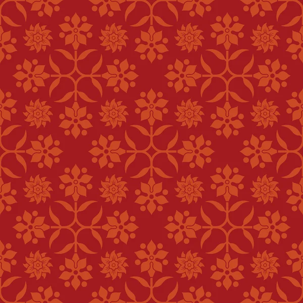 Patrón sin costura rojo floral . — Vector de stock