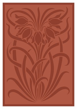 Silhouette of flowers ornament.