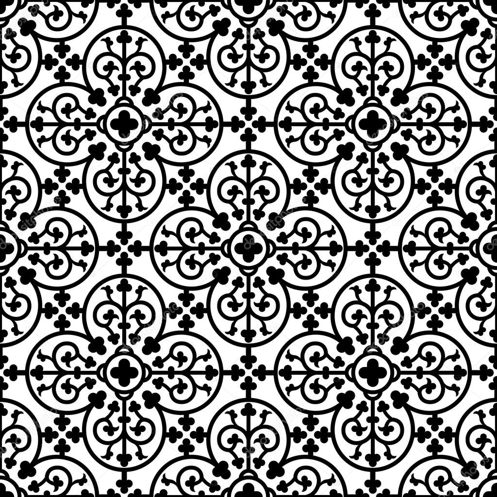 Gothic seamless pattern.