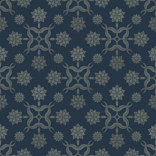 Floral bleu motif sans couture . — Image vectorielle