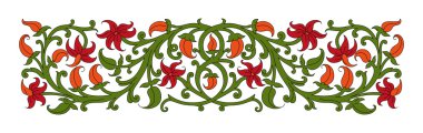 Floral ornament in medieval style. clipart