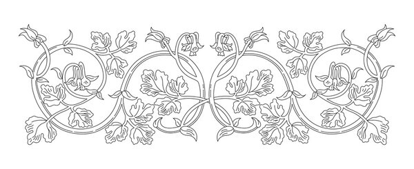 Цветочный орнамент в средневековом стиле
.