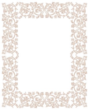 Ortaçağ tarzı çerçeve çiçek.