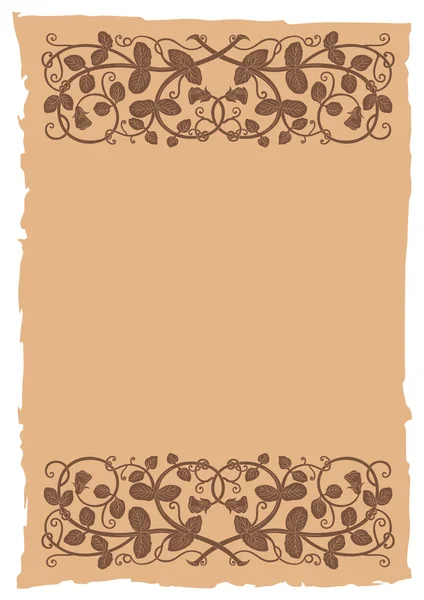 Moldura floral em estilo medieval . —  Vetores de Stock