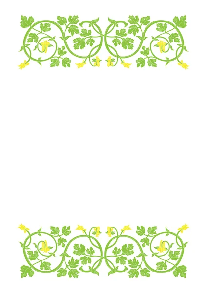 Floral frame in medieval style. — Stock Vector